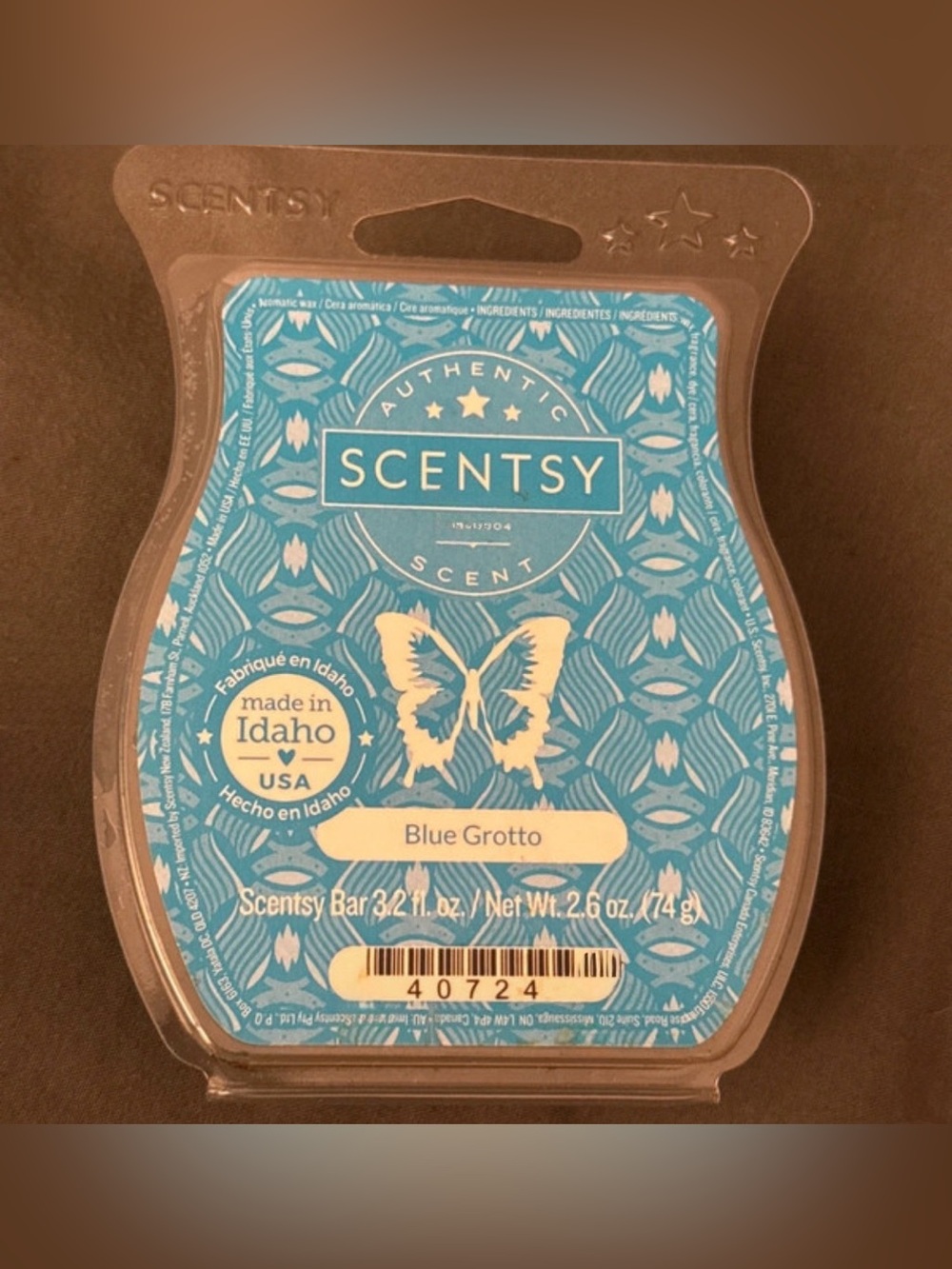 Scentsy Blue Grotto Wax Bar - Blue